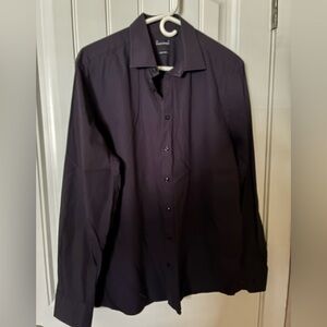 Bruun & Stengade Elegant Men's Dark Purple Dress Shirt 16 1/2 - 42